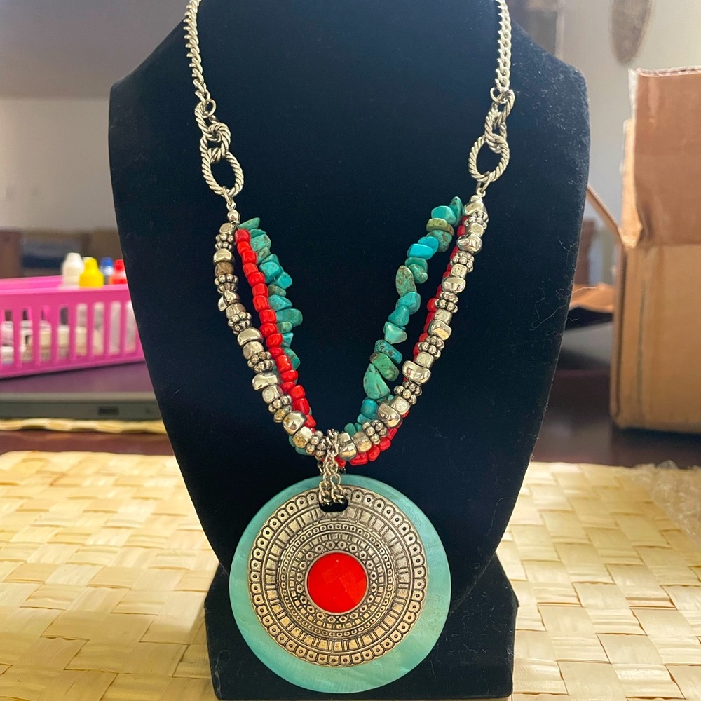 Gorgeous BOHO Retro Beaded Necklace Ruby Rd